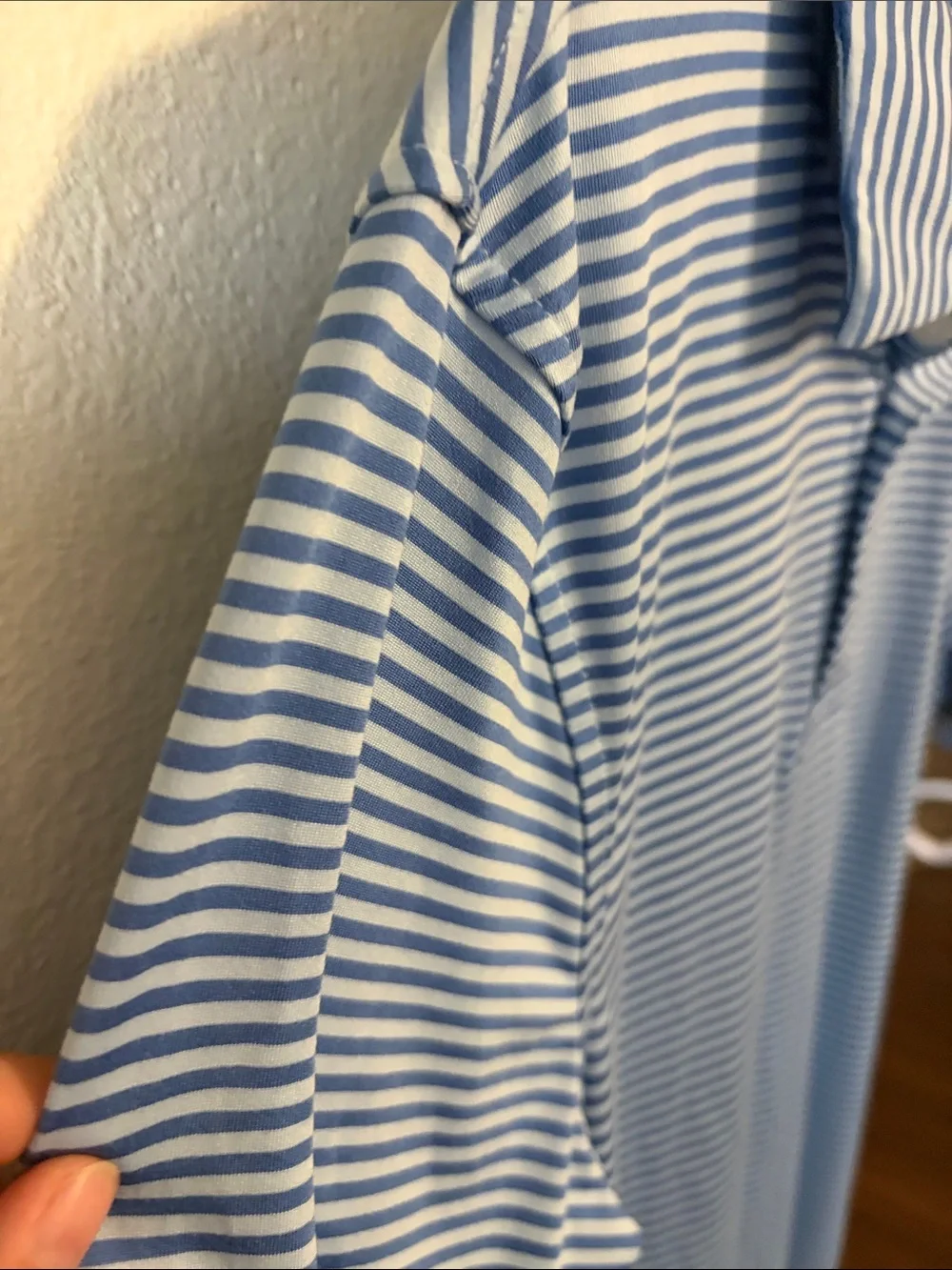 J. Crew Blue Striped Polo Shirt